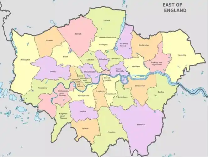 下面是伦敦的区域地图,然后总结出了有助于留学生居住的几个区域,即将