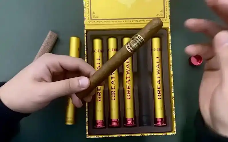 开箱长城雪茄铝管三号