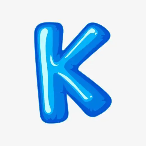 卡通手绘英文字母k