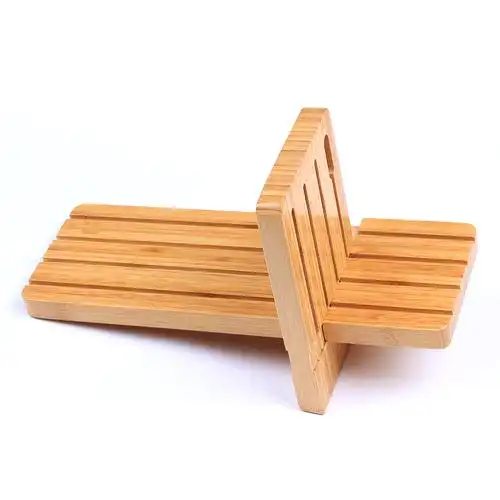 双枪dj1301楠竹刀架竹制刀架4孔菜刀架厨房用品菜刀座收纳刀架子