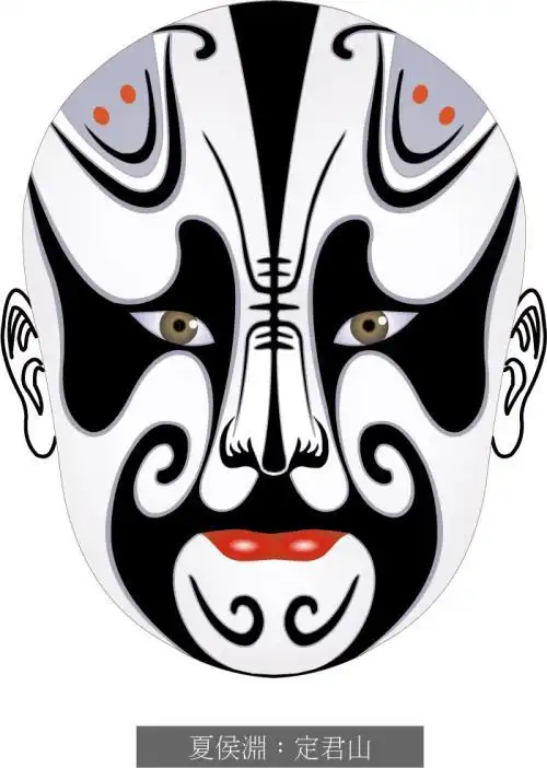 京剧带帽包公脸谱简笔画