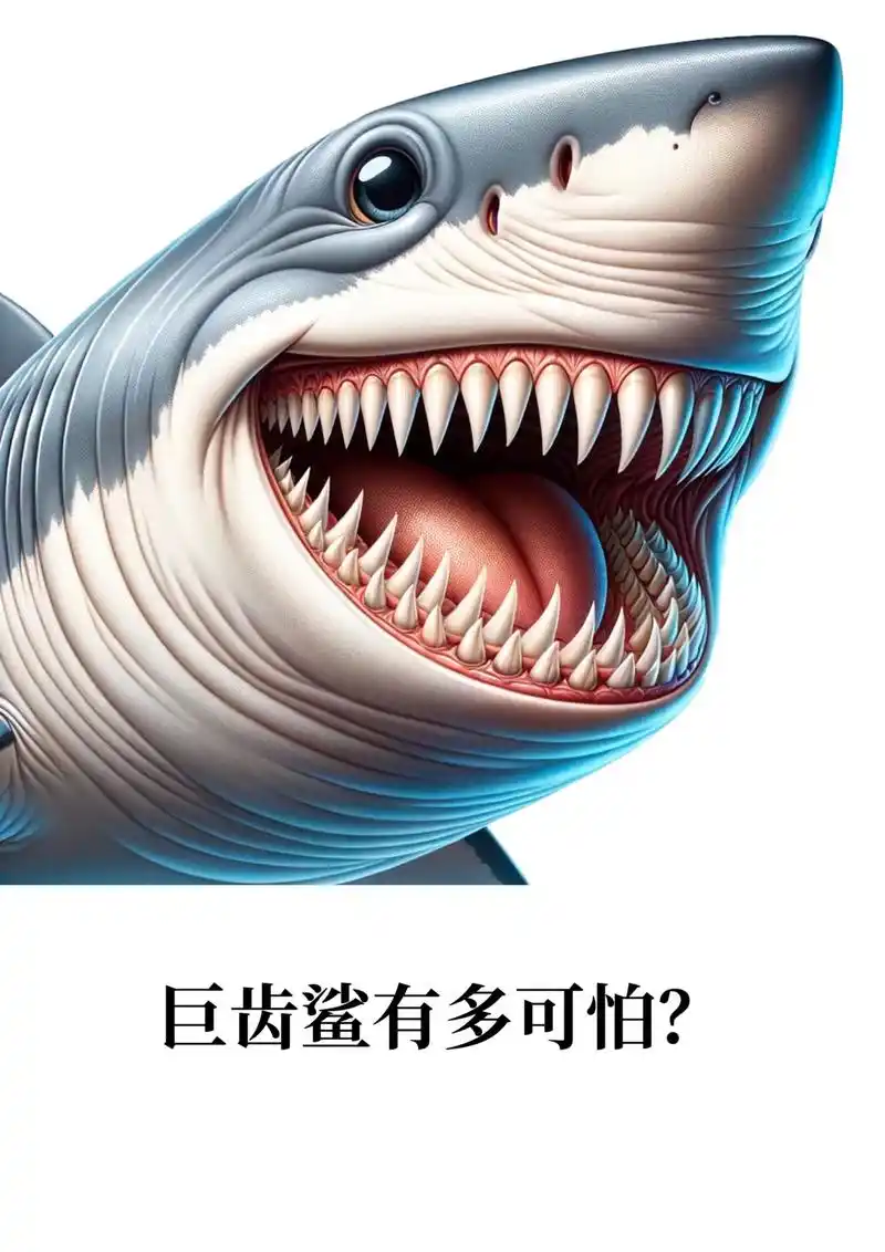 亲子互动:巨齿鲨有多可怕?鲨鱼活 - 抖音