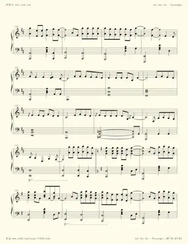 钢琴谱 - let her go 深情版