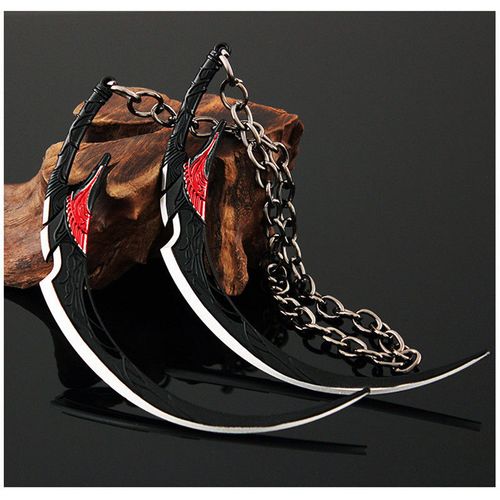 斗罗大陆手办邪月弯刀合金模型摆件唐三暗器邪月双刃金属武魂玩具