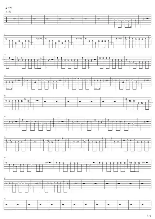 closer吉他谱 nine inch nails-彼岸吉他 - 一站式吉他爱好者服务平台