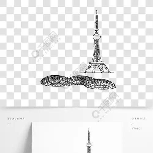 佛山地标建筑体育馆电视塔