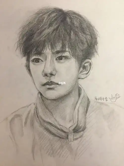 千玺太帅了啊啊啊啊啊啊啊#易烊千玺  #素描  #画画  #明星  #千纸鹤