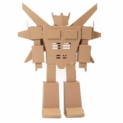 手工手工制制作制作机机器人变形金刚正义机甲模型儿童拼图