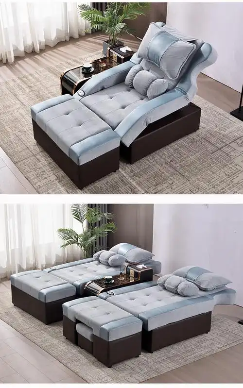 采耳按摩床 足浴沙发足疗床泡脚按摩床一体电动洗脚采耳床沐足躺椅