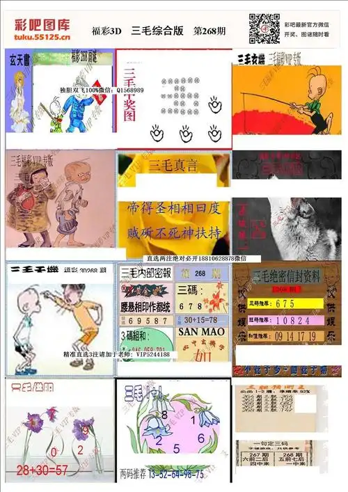 福彩3d三毛综合版-彩吧图库