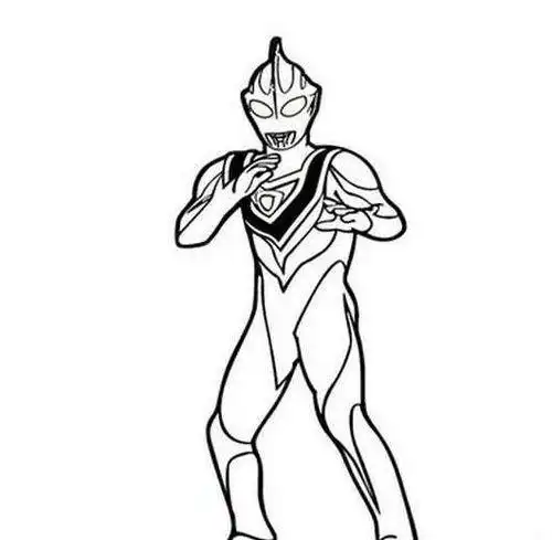 儿童高斯奥特曼的头简笔画步骤简笔画画的高斯奥特曼动漫人物简笔画