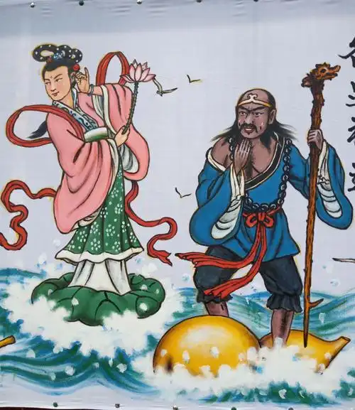 《八仙过海》双喜油漆画.2018-9.26