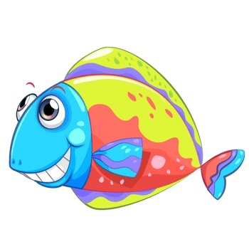 卡通的彩色的鱼