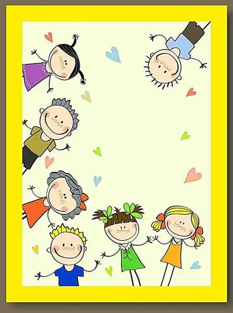 美式儿童美食餐厅菜单简笔画幼儿园可爱海报图片背景素材免费下载