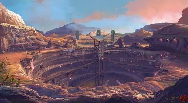 游戏场景概念设计作品(一) cg--创意图库 #采集大赛