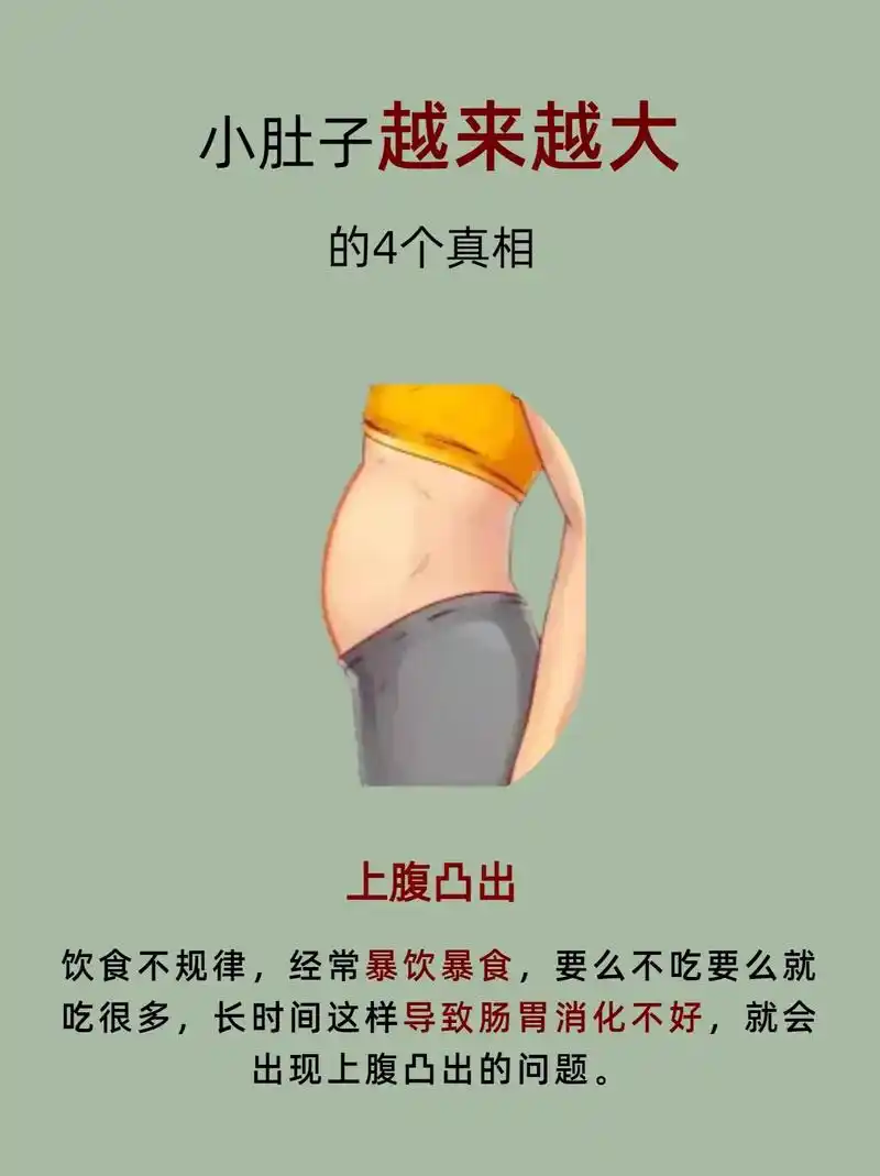 小肚子越来越大的4个真相,自查一下!