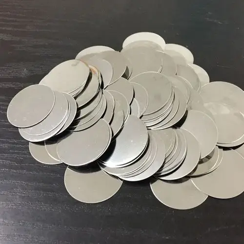 25mm圆形铁片不锈铁磁吸贴片磁铁磁吸磁力支架导磁片工厂现货批发