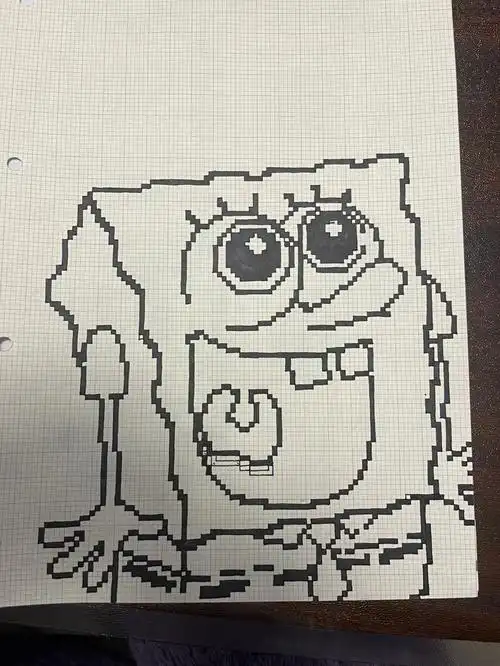 84像素画海绵宝宝临摹