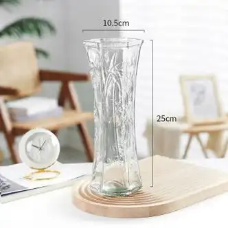 mdng特大号玻璃花瓶透明水养富贵竹花瓶客厅落地插花瓶25六星玻璃瓶