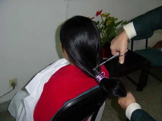 长发女托我把她昨天剪下的头发卖出去2