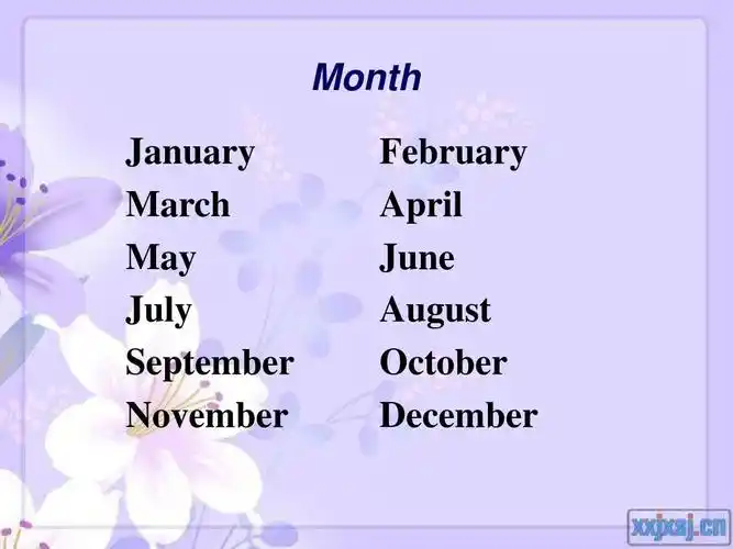 month january march may july september november february april