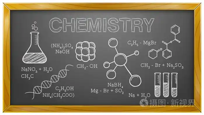 化学,科学,化学成分黑板插画-正版商用图片1ijzh8-摄图新视界