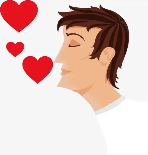 情人节飞吻爱心男人
