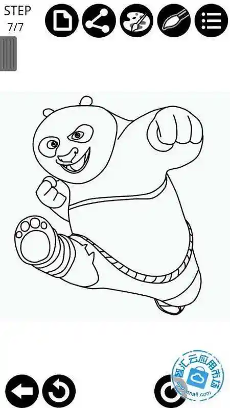 简笔画功夫熊猫3