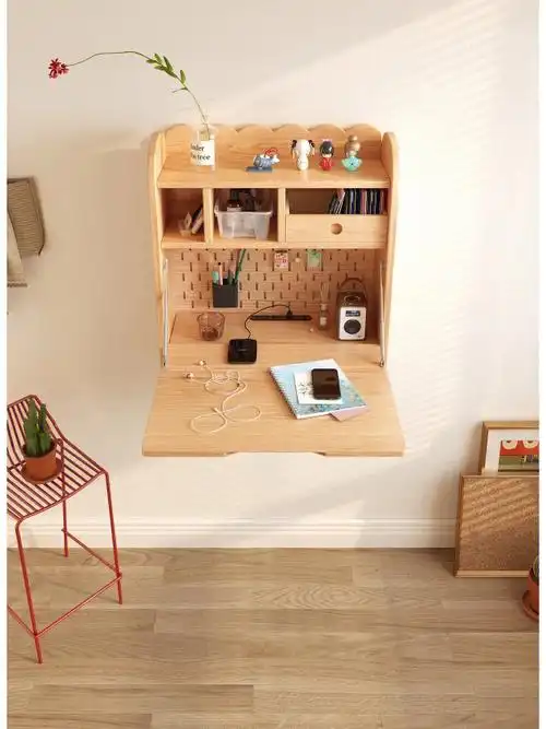 hello0占地空间挂壁洞洞板折叠书桌已上线