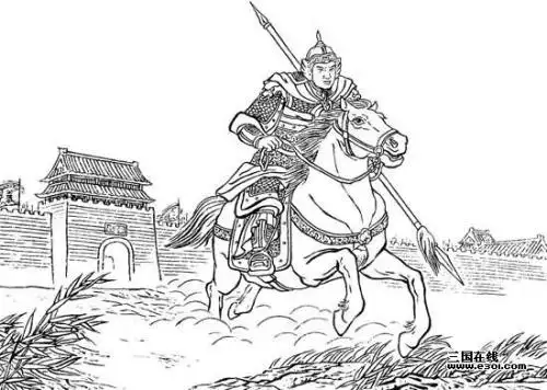 三国演义赵云素描