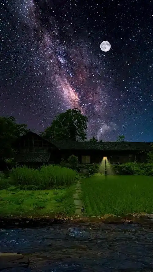 乡下夜晚的天空如此这般美