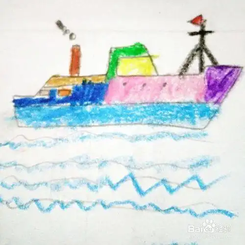 诺曼底号船的简笔画