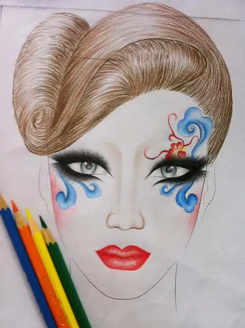 我的妆面手稿美人图