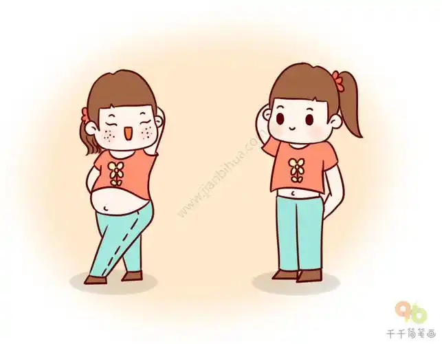 成语大全:东施效颦简笔画