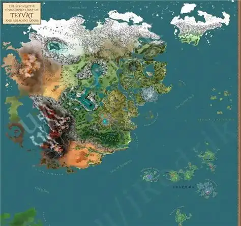 原神地图全貌图 七国地图曝光 - 帮企客