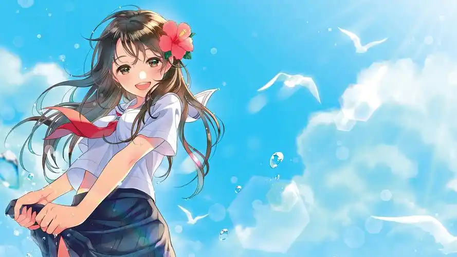 像天空一般纯净,动漫人物-回车桌面