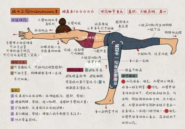 瑜伽体式0069♀15/06战士三式(持续更新.