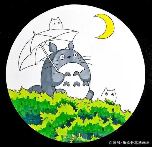 通过了解经典动画电影《龙猫》并围绕电影展开创作,用简洁流畅的线条