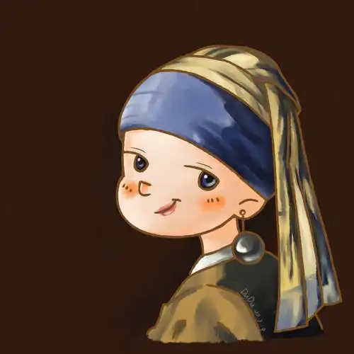 戴珍珠耳环的少女