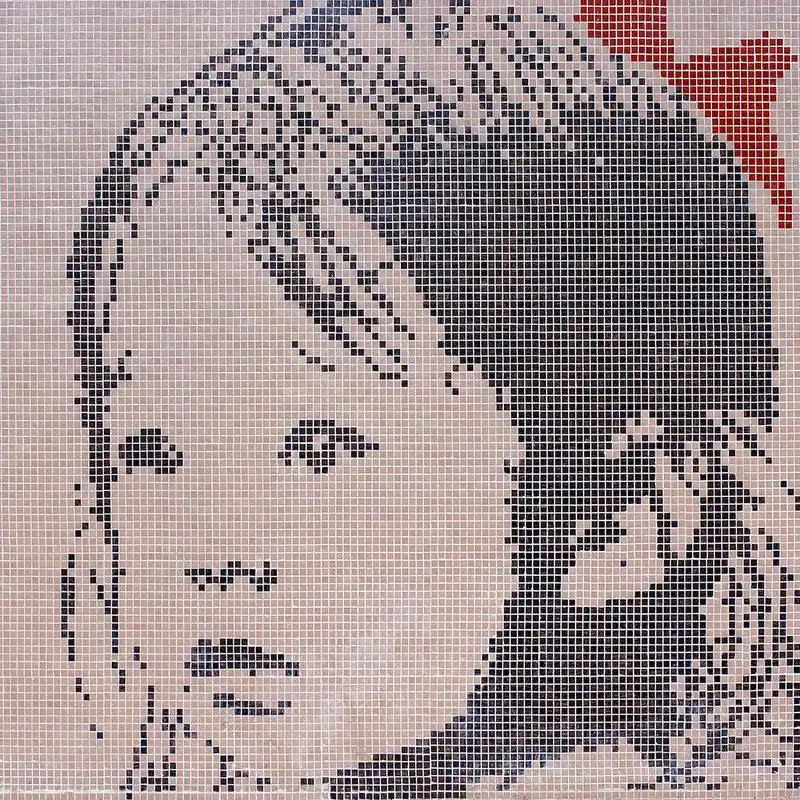 马赛克图像的一个女孩