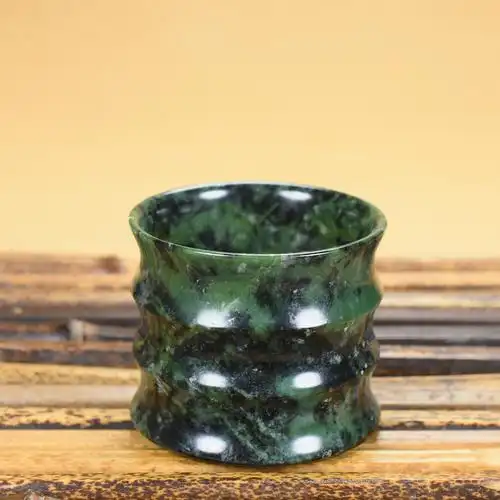 药王石水杯 防三高天然藏玉药王石茶杯玉石水杯直筒杯活磁养生杯 苹果