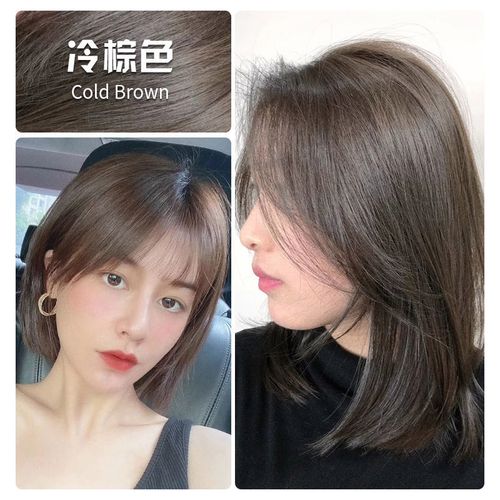 冷棕色染发剂深棕色2020流行色自己在家染头发 冷棕色【无需褪色】