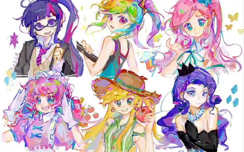 【procreate绘画】什么?我画了小马宝莉m6全员拟人!