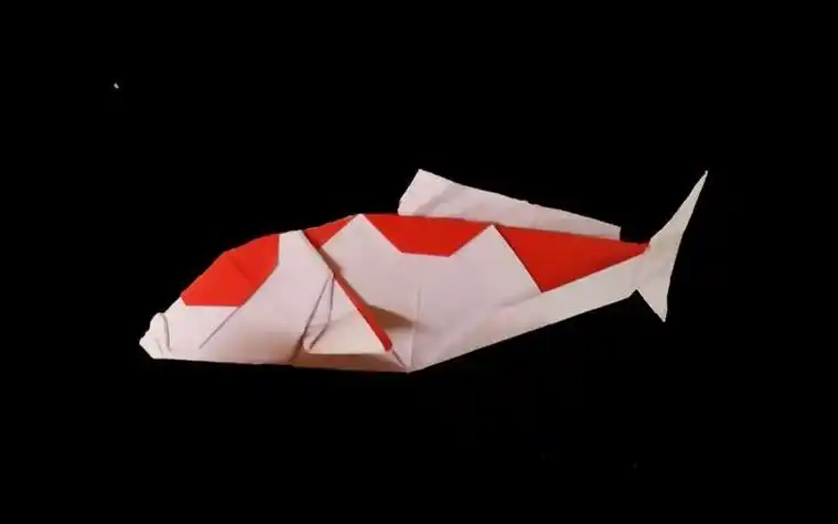 折纸锦鲤六 手工折纸大全-蒲城教育文学网