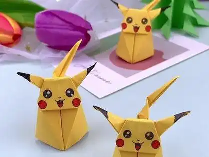 皮卡皮卡丘,可爱的皮卡丘折纸#折纸 #创意 #手工