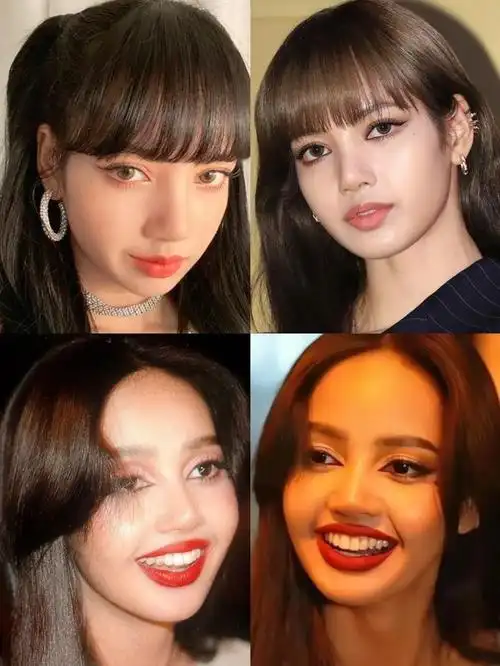 lisa就是一个好例子刘海加妝容改变,直接將一个人改头换脸一样,差點认