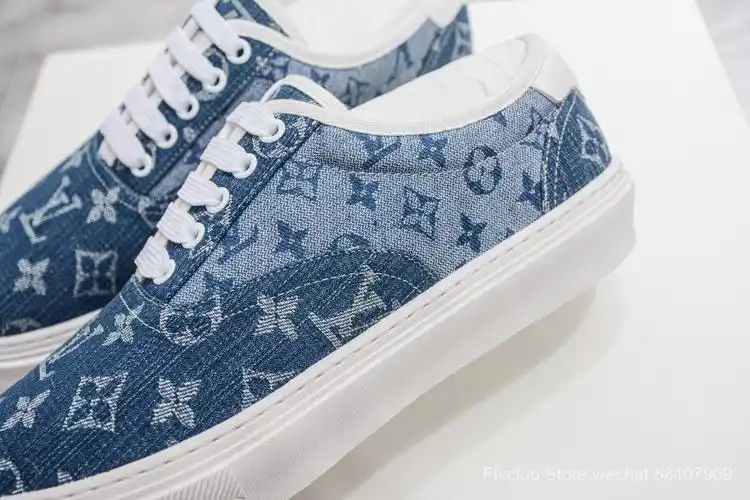 纯原出货芯片可扫描驴家系列lv牛仔帆布鞋丹宁鞋