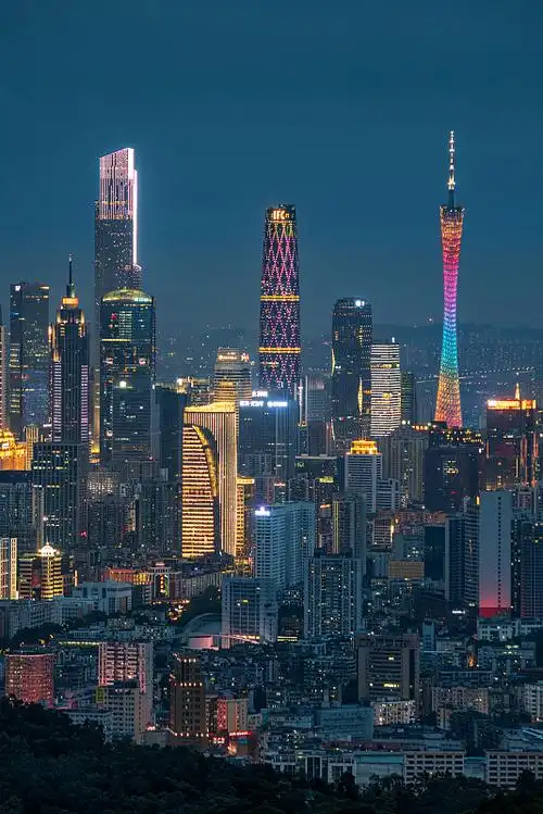 广州珠江新城夜景三件套图片下载