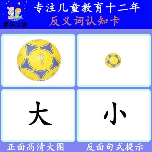 反义词大小长短比较认知理解发育迟缓唐氏孤独症自闭症训练卡片
