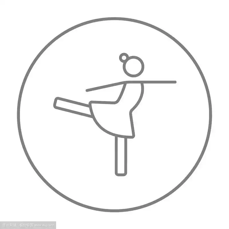 女性花样滑冰线图标